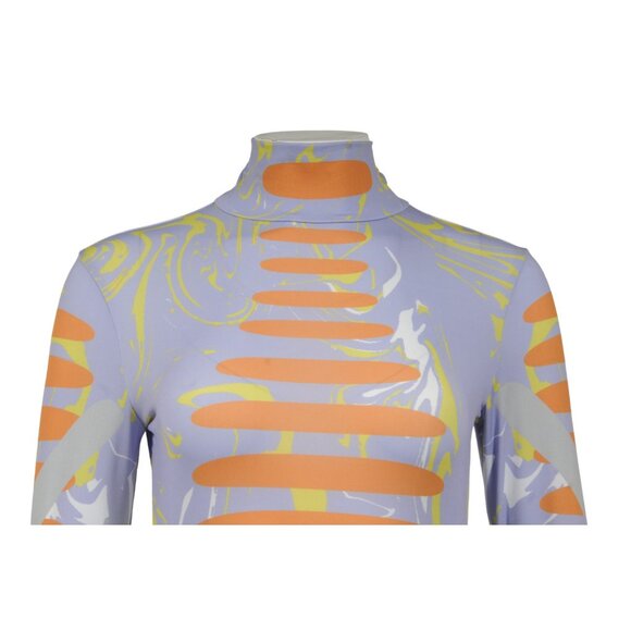 Maisie Wilen Womens Orbit City Dress Medium Purple Wifi Orange Asymmetric - Picture 6 of 14